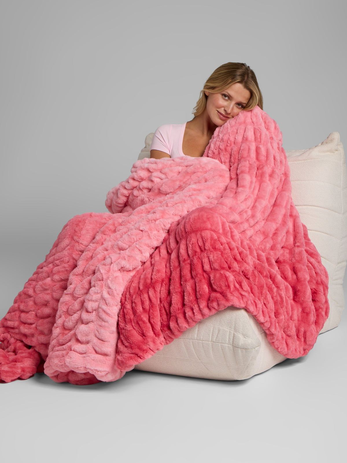 The Melt Blanket in Coral Dawn