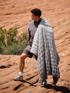 The Melt Blanket in Rain Stripe