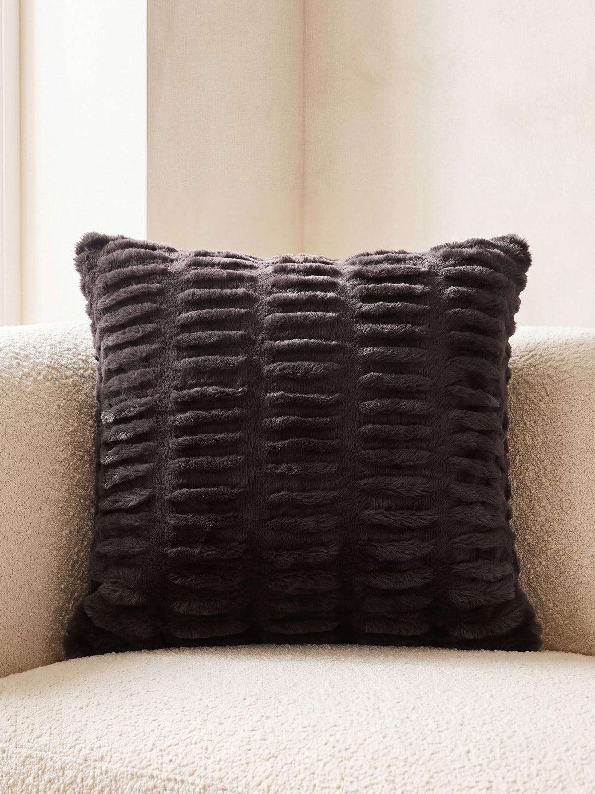 The Melt Throw Pillow in Charcoal Night