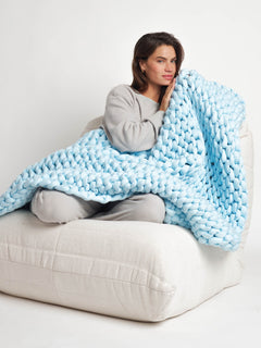 The Melt Weighted Blanket in Pale Sky