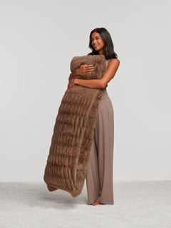 The Melt Body Pillow in Cocoa Hearth