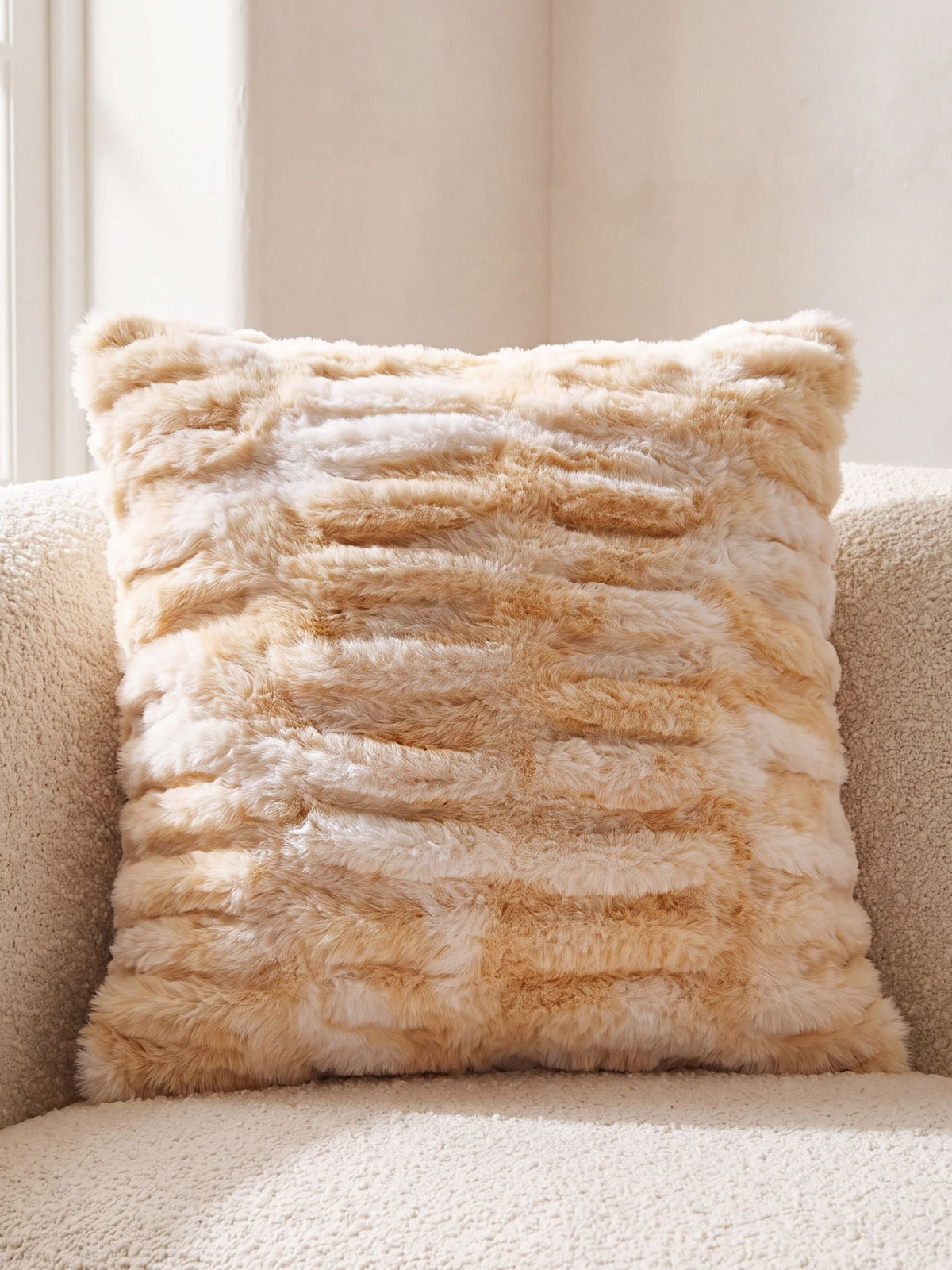 The Melt Throw Pillow in Driftwood Grain