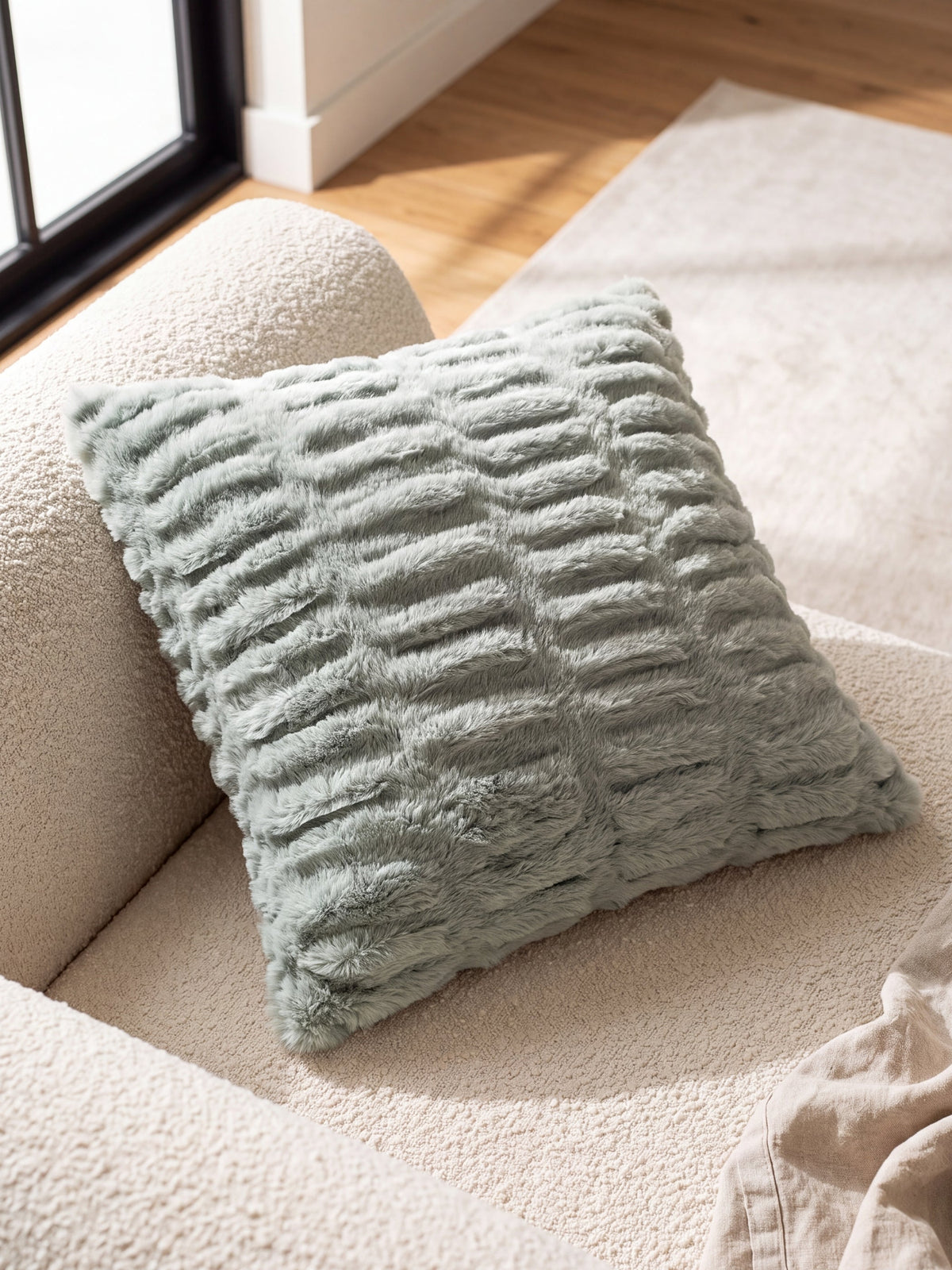 The Melt Throw Pillow in River Fog