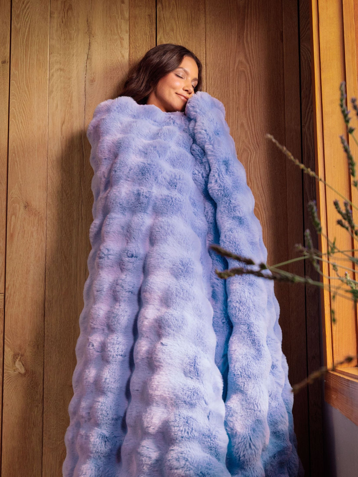 The Melt Heated Blanket in Lavender Field