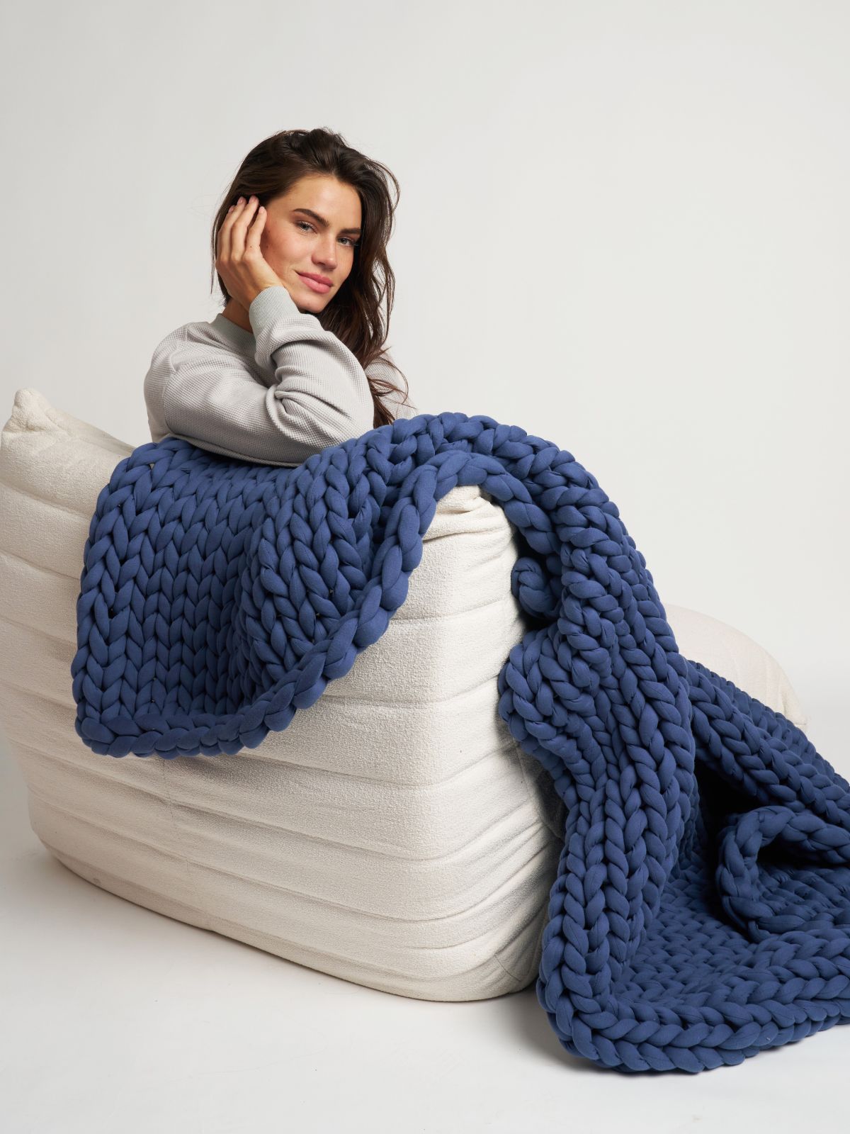 The Melt Weighted Blanket in Slate Dusk